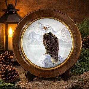American Bald Eagle Gregory Perillo Artffects Collector Plate Framed Wildlife